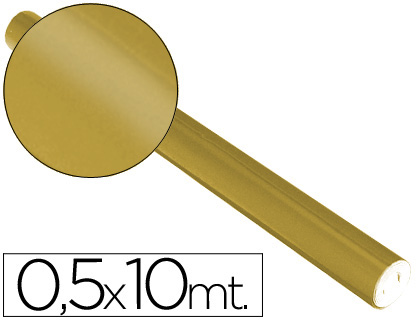 Rollo papel metalizado Sadipal oro 0,5x10m.